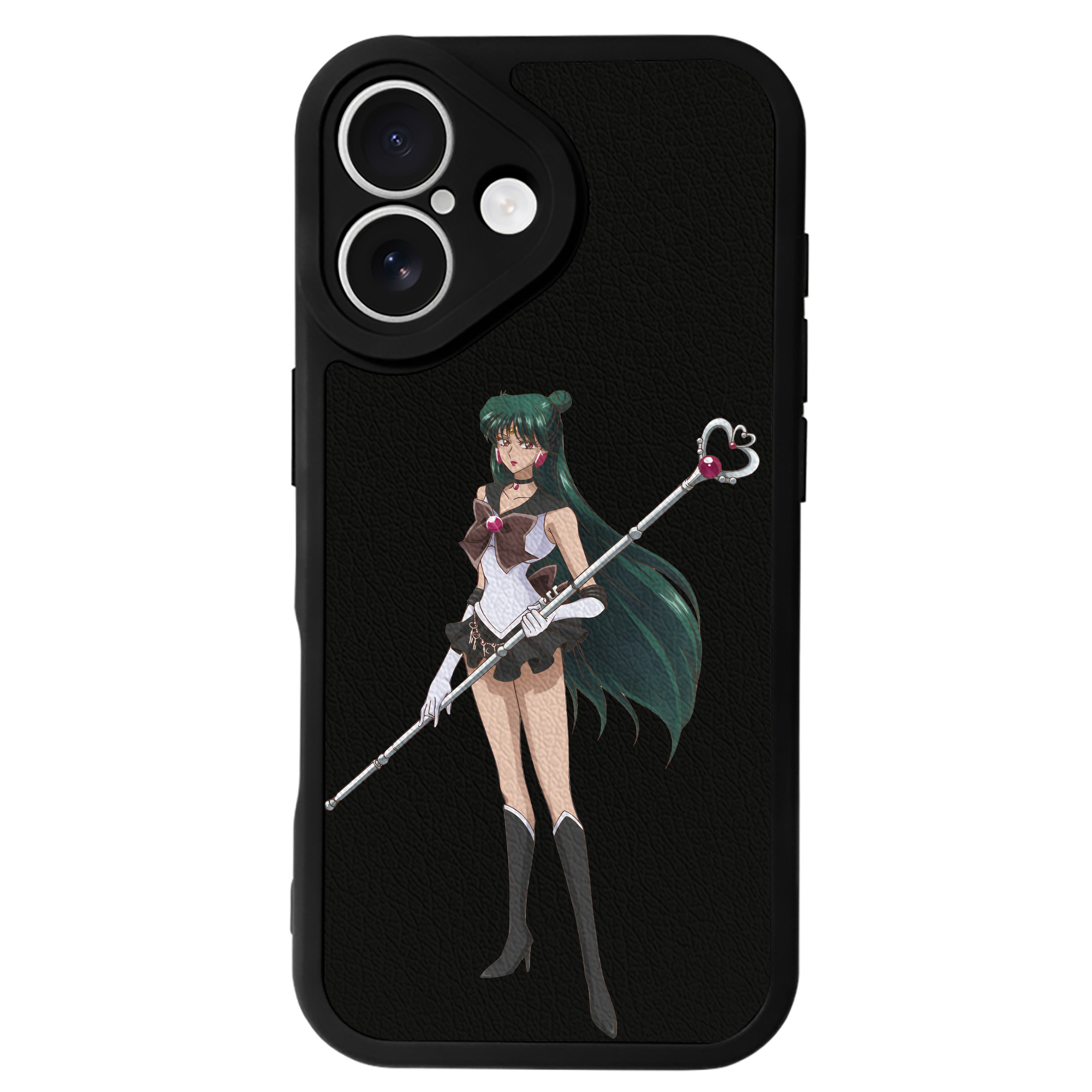 （画像用） 美少女戦士セーラームーン 冥王せつな Sailor Moon Meiou Setsuna 【iPhone 16シリーズ対応】シリコンスマホケース（レザー調） 材質：シリコン